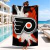 Flyers Hockey Logo Art Beach Towel, Super Soft Microfiber, Perfect Gift for Her/Him, Birthday, for Pool, Beach, Travel, Decor Beach Party
