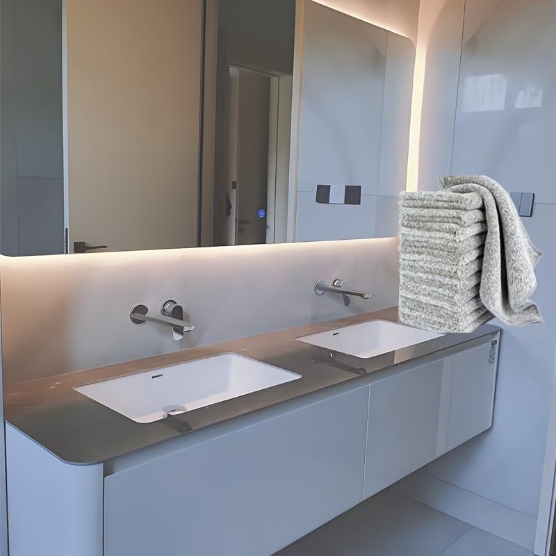 20/10pcs Durable Microfiber Cleaning Cloth - Super Absorbent, Quick-Drying, No Scratches, Reusable and Machine Washable for Home Kitchen Hotel
