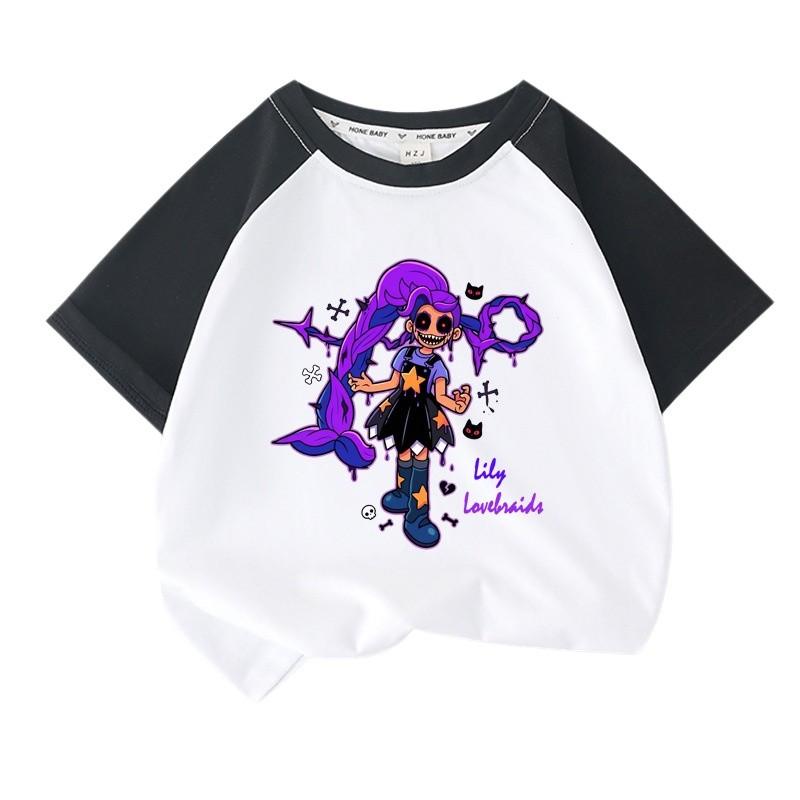 Girls Lily Lovebraids Printed Raglan Sleeves Casual T-Shirt