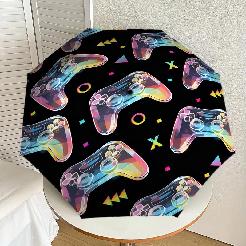 1pc Gamepad Pattern Pattern Umbrella Design Automatic Opening and Closing Umbrella, High-quality Travel Umbrella,  c1128194