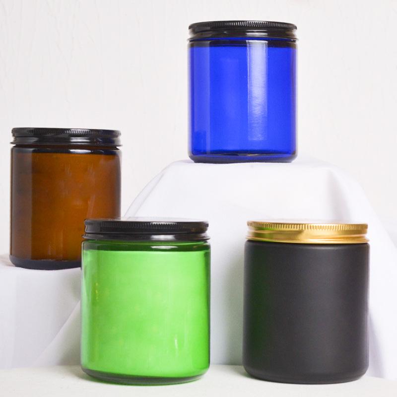 Unscented Candle Glass Cup with Lid Indoor Soy Wax Gift Scented Candle