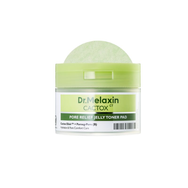 Dr.Melaxin Cactox Cactus Pore Relief Jelly Toner Pad 60 Sheets Hydrating Pore Pads Genuine