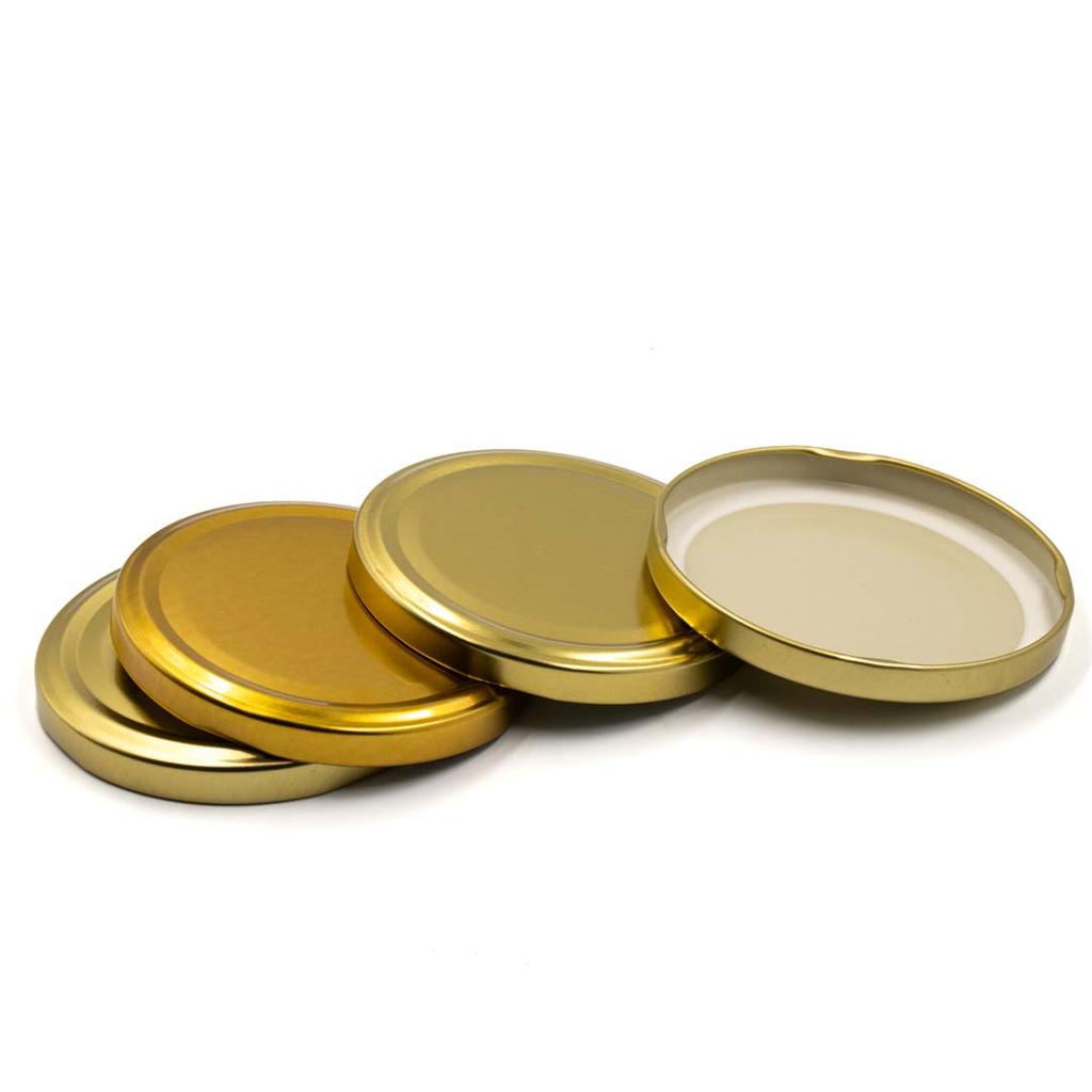 Wieczko Do Słoików Złote 10Szt. 82Mm - 4 Zaczepy