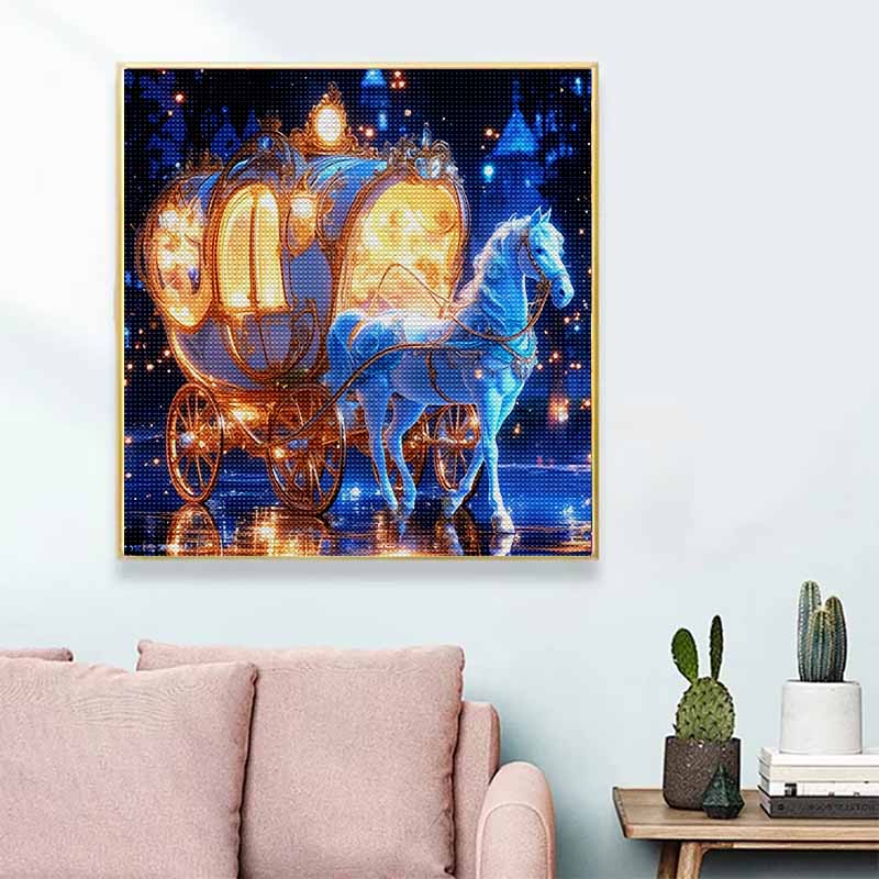 New Arrival 5D DIY Full Circle Diamond Painting "Carriage" Embroidery Cross Stitch Home Decor Gift