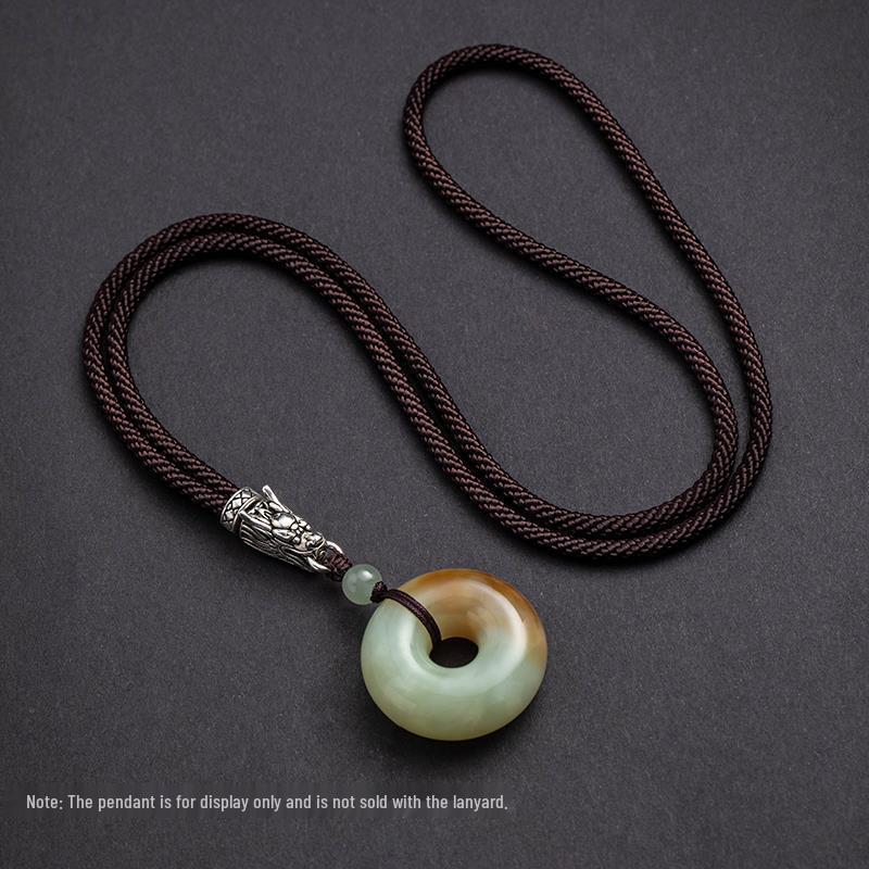 Adjustable Handmade Dragon Jade Pendant Necklace for Men and Women