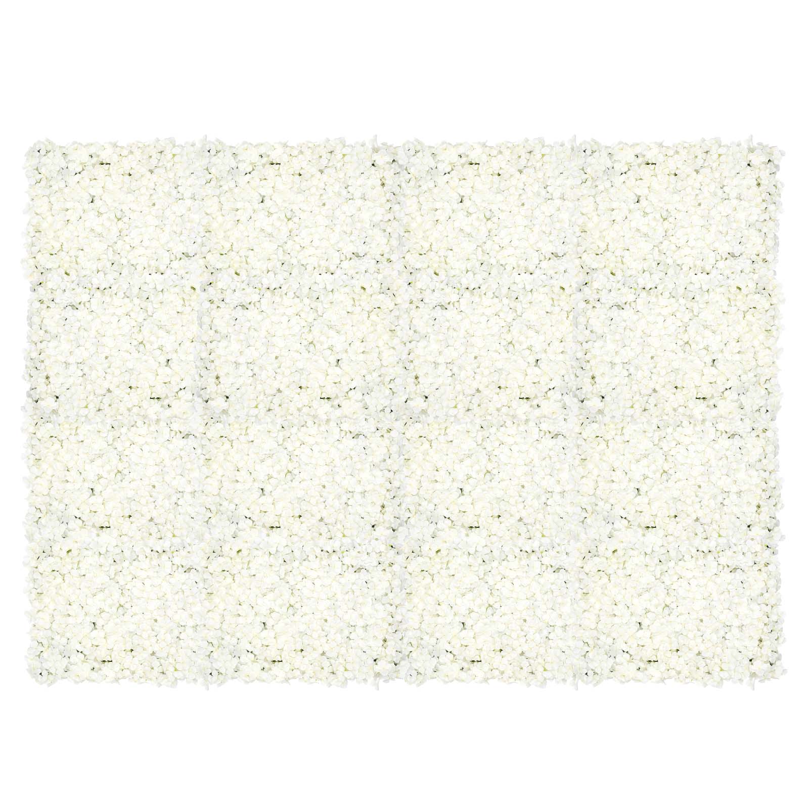 

20 Pcs,White Silk Flower Wall Panel, Realistic Artificial Backdrop for Wedding Birthday Party Indoor Outdoor Decoration белый