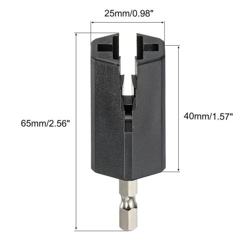 PATIKIL Monter Elektrisk Drill Sekskant Gitarstrengvinder Hode Verktøy Deler Tilbehør for Elektrisk Akustisk Gitar og Bass
