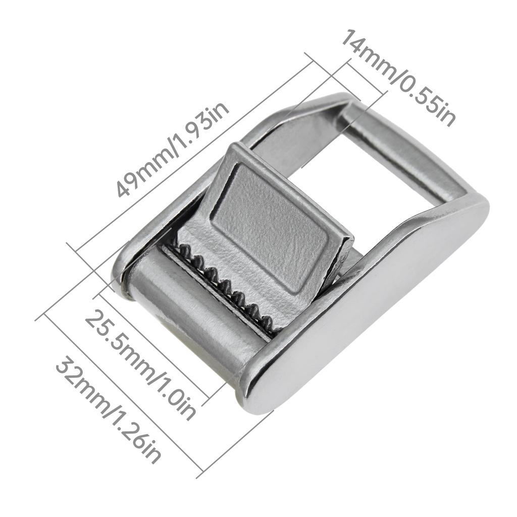 25mm 1" Gurt Spanner Edelstahl 316 Nockenschnalle Ratsche Für Schwere Ladungssicherung Gepäck Werkzeugkisten
