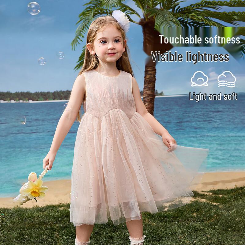 ASK JUNIOR Girls Summer Mesh Princess Dress 100