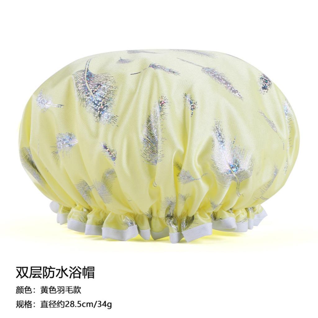 Doppellagige Duschhaube Bedruckte Duschhaube Damen Wasserdicht