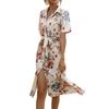 Women's Dresses Casual Elegant Shirt Lapel Full Open Button Short Sleeve Dresses