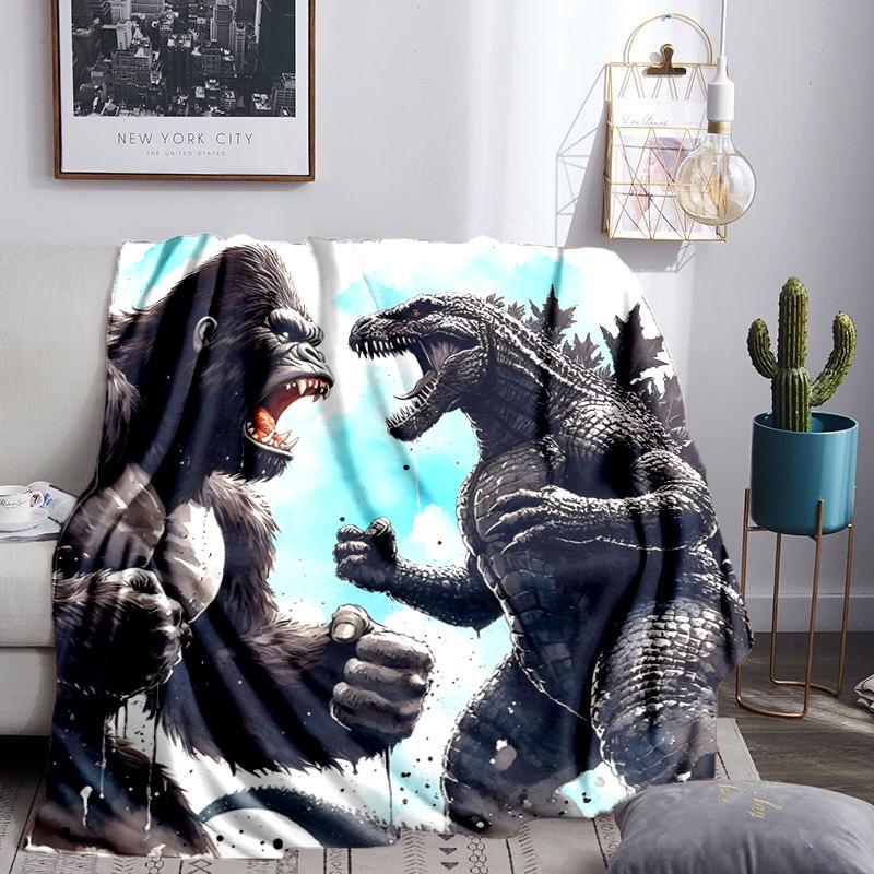 Giant Monster Rampage Throws Blanket Flannel Blankets Plush for Couch Bed Gifts for Men Women Travel picnic blanket Christmas fan gifts