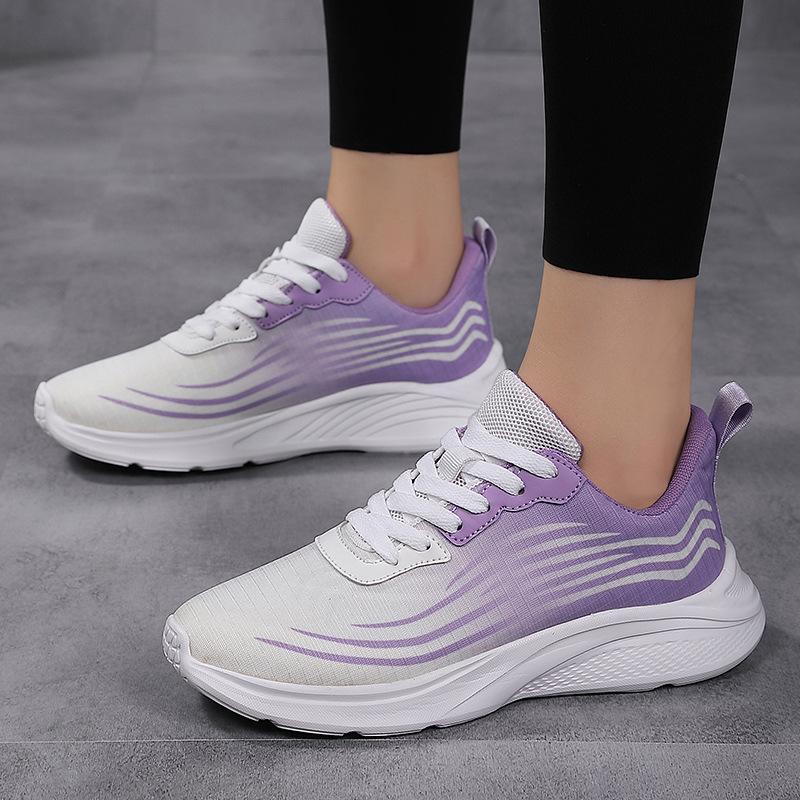 2025 spring new flat-soled women's shoes running shoes autumn mesh breathable travel casual shoes women's large size shoes