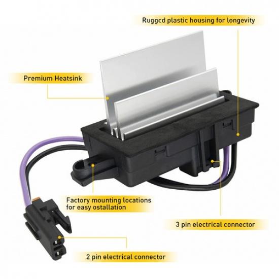 For GMC CHEVROLET UPDATED DESIGN BLOWER RESISTOR REPLACES 4P1516 JA1639 BMR34