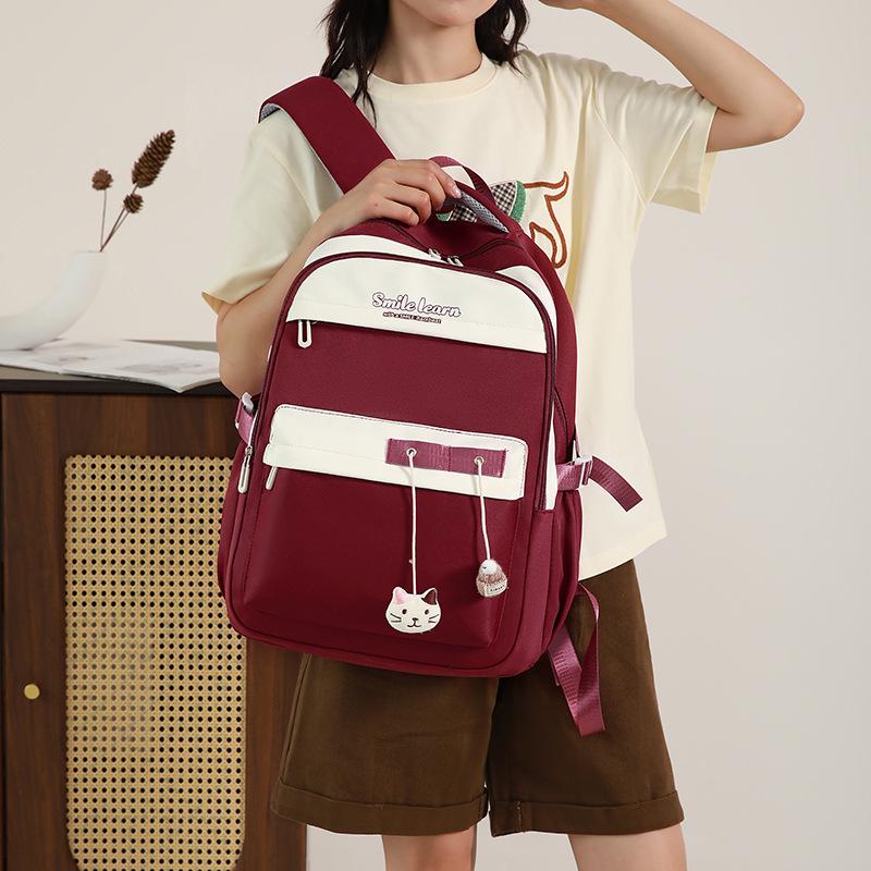 Schoolbag Large Capacity Schoolbag Cute Middle and High School Students High Value Small Fresh Backpack Women 1011 New Class Backpack