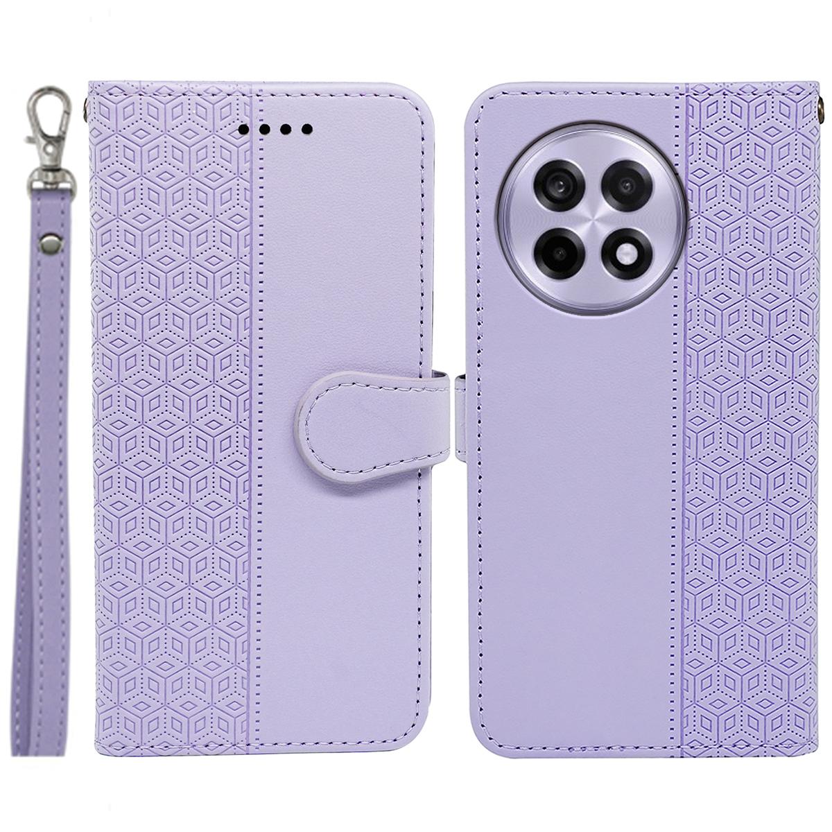 

Для OnePlus 13R 5G Гаманець Чохол для телефону Штампований візерунок Шкіряний відкидний чохол Purple