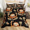 Cute Sloth Duvet Cover Cartoon Sloth Bedding Set Twin Queen For Boys Girls Teens Room Dorm Decor Kawaii Animal Comforter Cover