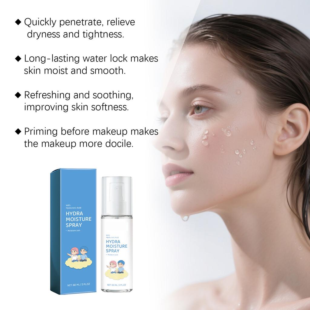 Hyaluronic  Moisturizing Spray - Brightly Hydrates And Adds , Deeply Moisturizing And Nourishing The Skin  Your Face 60ml.