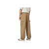 Li-Ning Sports Lifestyle Series Lace-Up Solid Color Straight Leg Mid-Rise Casual Pants Men Bottoms Cocoa-Brown AYKU531-3