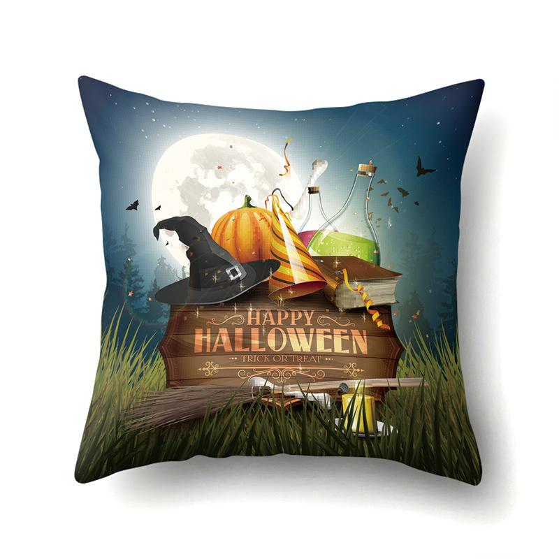 Halloween Polyester Pillowcase Car Pumpkin Sofa Cushion Cover Office Home Living Room Pillowcase