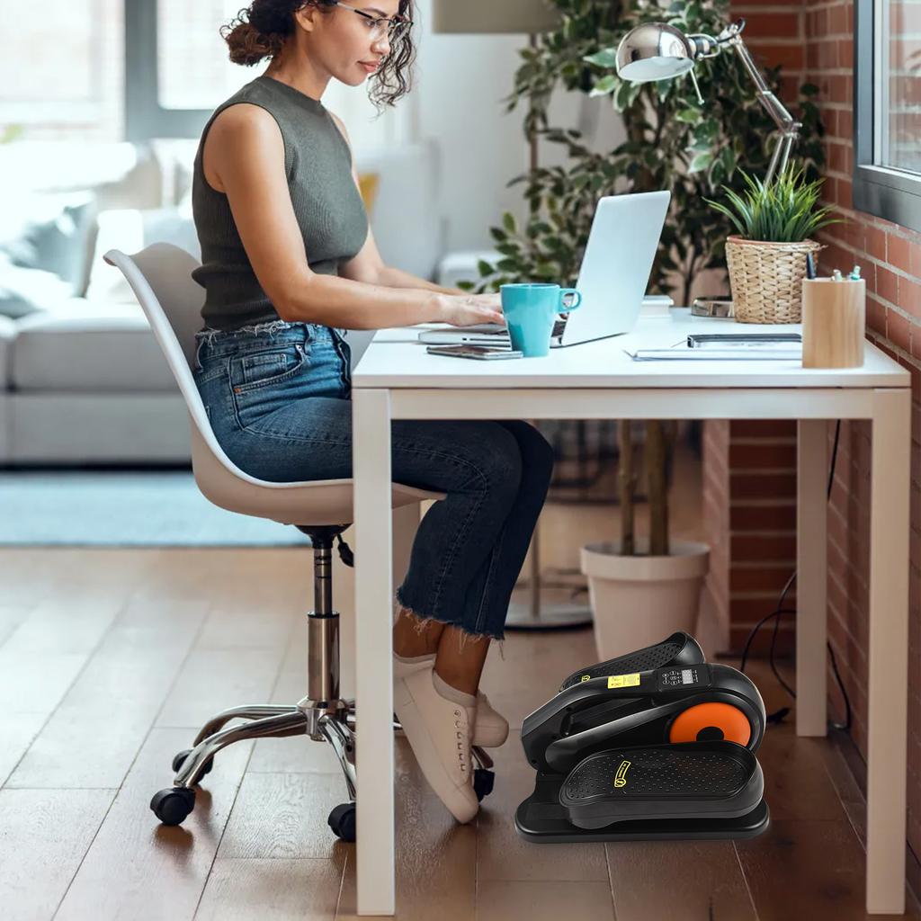 Maszyna eliptyczna pod biurkiem, elektryczna, pedałowa, do ćwiczeń na siedząco, z pilotem zdalnego sterowania, do biura domowego