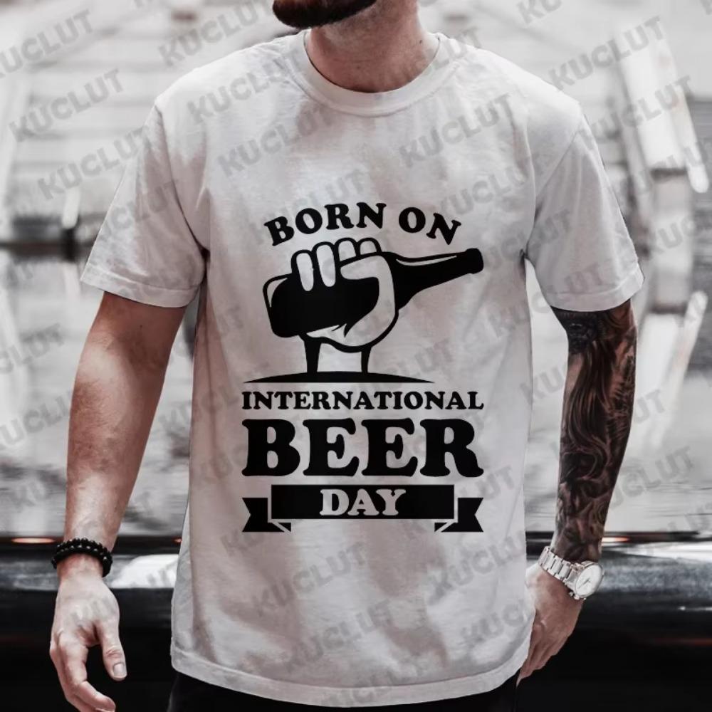 Men's T-shirts Beer DAY Graphic T Shirts Friends Bachelor Party Tops Drinking Team Tees Matching Outfit Streetwear Y2k Clothes