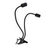 Table Lamp Holder E27/E26 Black Double Headed 360 Degree Adjustable Durable Material Clip Lamp