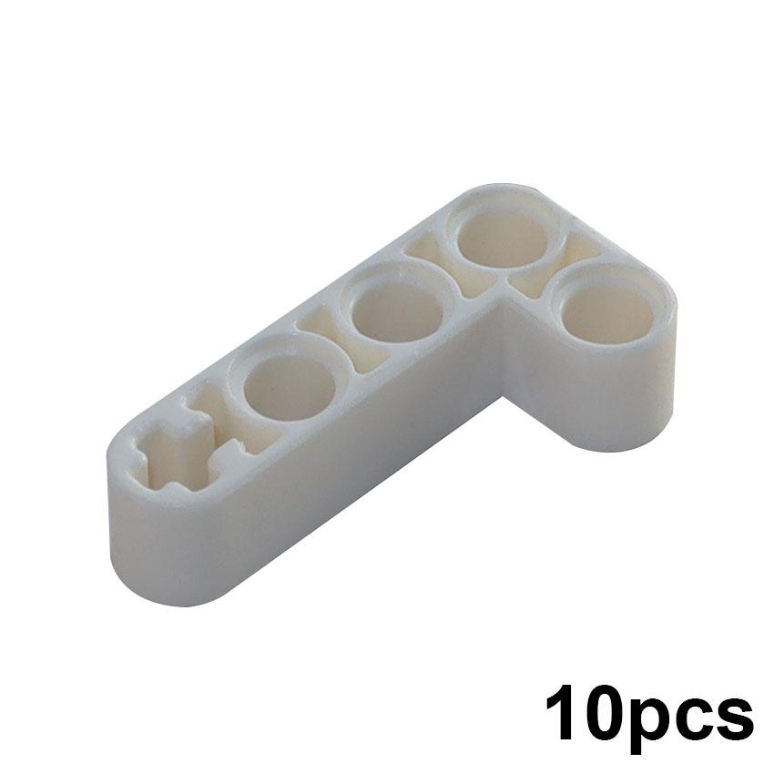 10 Stück Technischer Liftarm Dick L-Form 2x4 Arm, MOC Gebogene Balken Steine 32140 für DIY Montage