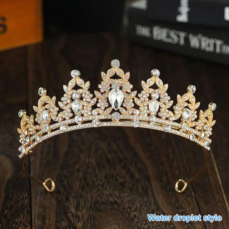 Hochzeit Haar Tiara Kristall Braut Tiara Krone Silber Farbe Diadem Schleier Tiaras Hochzeit Haarschmuck Kopfschmuck Kopfschmuck