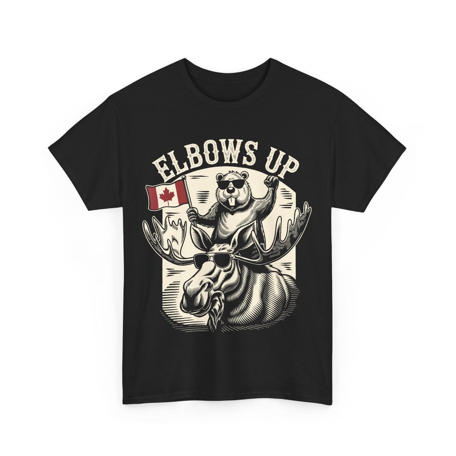 Canada T-shirt, Elbows Up Canada Lovers Beaver And Moose Proud Canadian T-shirt XXXL