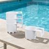 4Pcs Poolside Cup Holders Multi-Purpose No-Spill Cup Holder Multifunctional Cups Organizer for Swimming Pool And Hot Tub