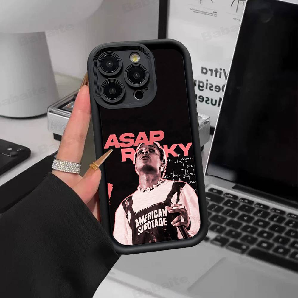 Hip Hop Rapper Asap-Rocky For IPhone 17 Pro Max 16 15 14 13 12 11 Plus Black Soft Phone Cover