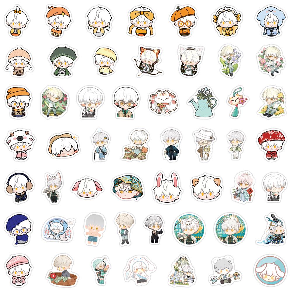 100 Light & Night Love Cartoon Stickers - Q Version Qisi Li Stickers for Journals, DIY Crafts, Phone & Laptop Décor