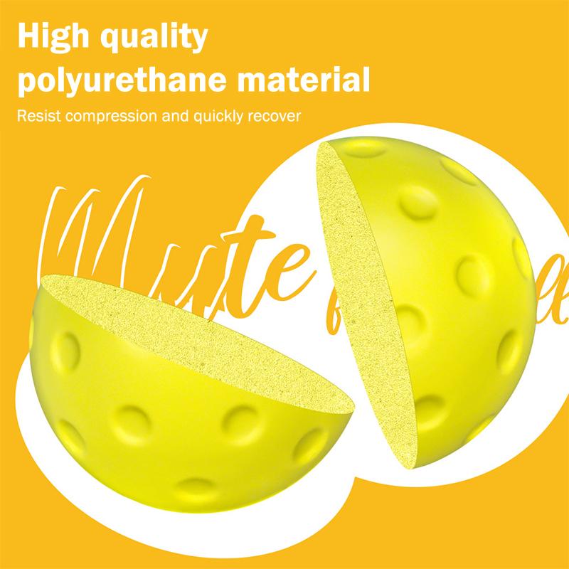 1/3Pcs Silent Pickleball Indoor Entertainment Silent Practice Ball Pu Foam High Bounce Resistance Not Disturbing People