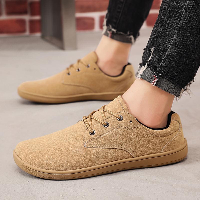Barefoot Men's Sneakers With Wide Toe Nose Feet Minimalist Cow Suede Leather Upper Casual Man Shoes Footwear For Woman