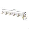 Heavy Duty Coat Hook ,Home Decor with 6 Hooks ,Clothes Hanger ,Multipurpose Wall Mounted Key Holder