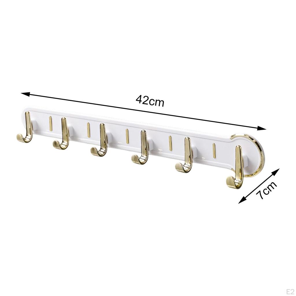 Heavy Duty Coat Hook ,Home Decor with 6 Hooks ,Clothes Hanger ,Multipurpose Wall Mounted Key Holder