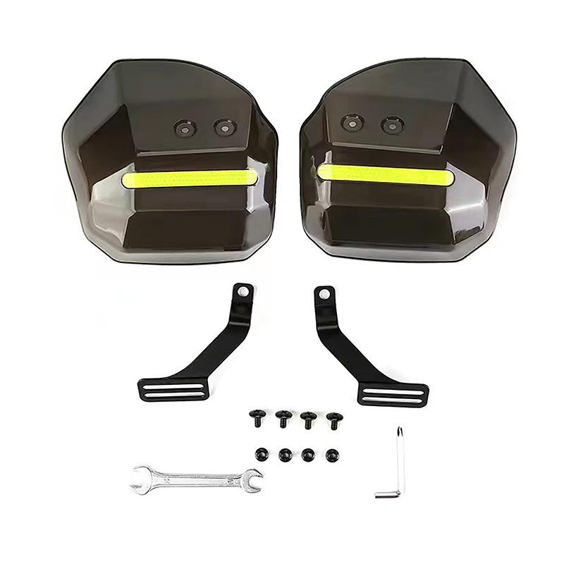 1 Set Wind Rain And Sun Protection Easy To Install Hand Guard For Scooter Motorcycle ATV With Night Reflective Strip