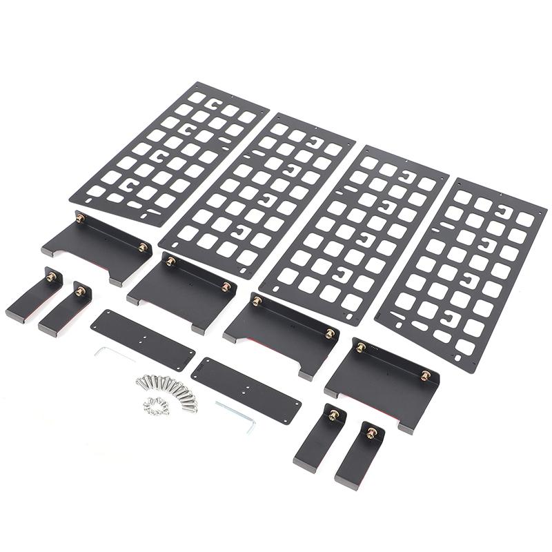 For Hummer H2 2003-2007 Aluminum Alloy Car Trunk Side Window MOLLE Panel Cargo Rack Shelf Storage Basket Accessories чёрный