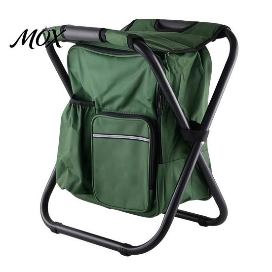 Sgabello Pieghevole da Escursione con Zaino Frigo, Sgabello Borsa Termica Pieghevole Resistente Portatile, Leggero per Pesca, Caccia,