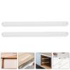  2 Pcs Plastic Drawer Rails Cabinet Slides Dresser Slider Replacement Soft and Furniture White Sliding