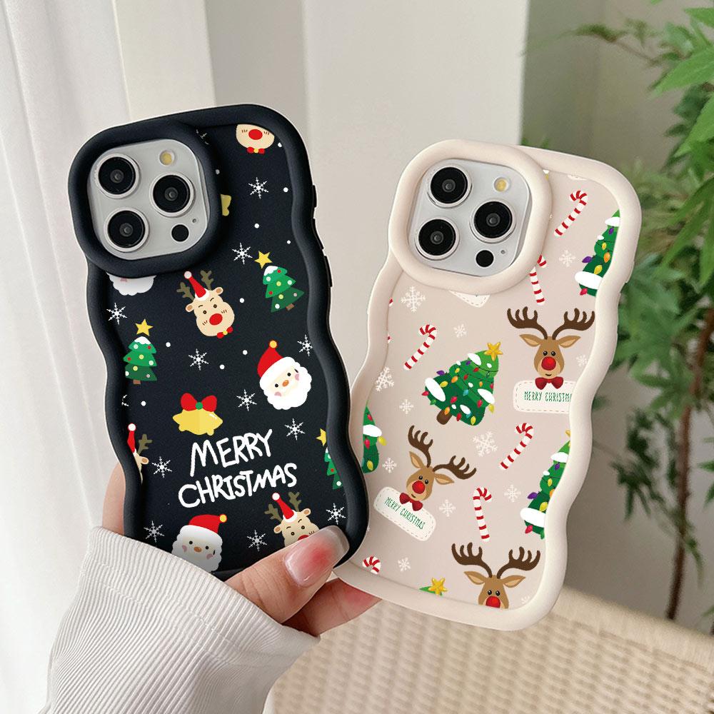 Santa Claus Elk Snowman Christmas Phone Case for Samsung S25 S24 S23 S22 S21 S20 FE Plus Ultra 4G 5G Soft Silicone Back Cover