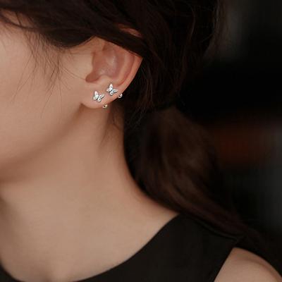 Butterfly Stud Earrings Women's Simple Niche Design Sense Earrings Temperament Light Luxury Earrings Summer
