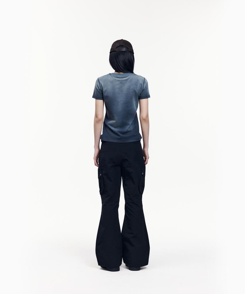 AAKAM Flare Ripstop Cargo Pants (Black)