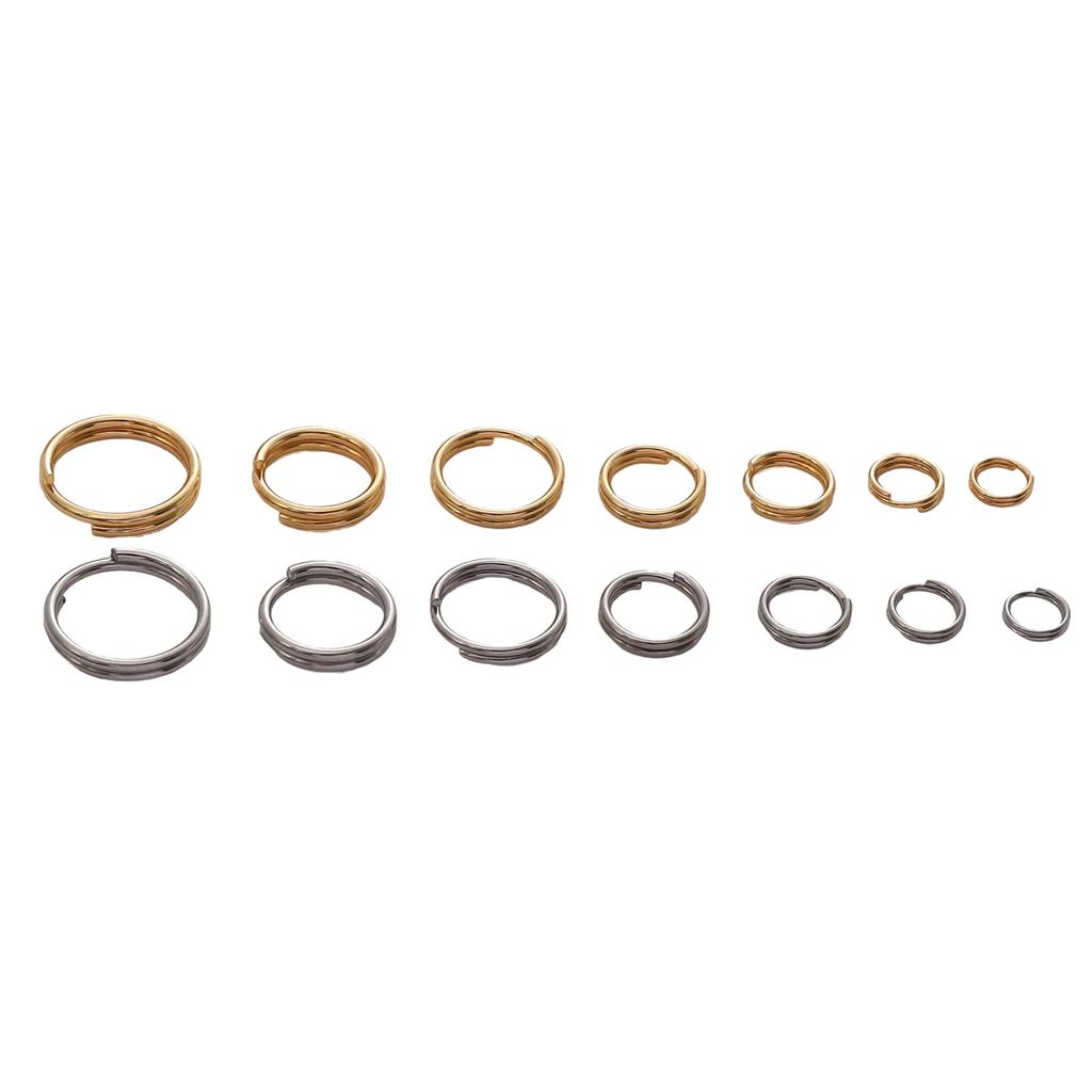 10-1000Pcs Stainless Steel Jump Rings Split Rings Connectors For DIY Jewelry Finding Making Accessories