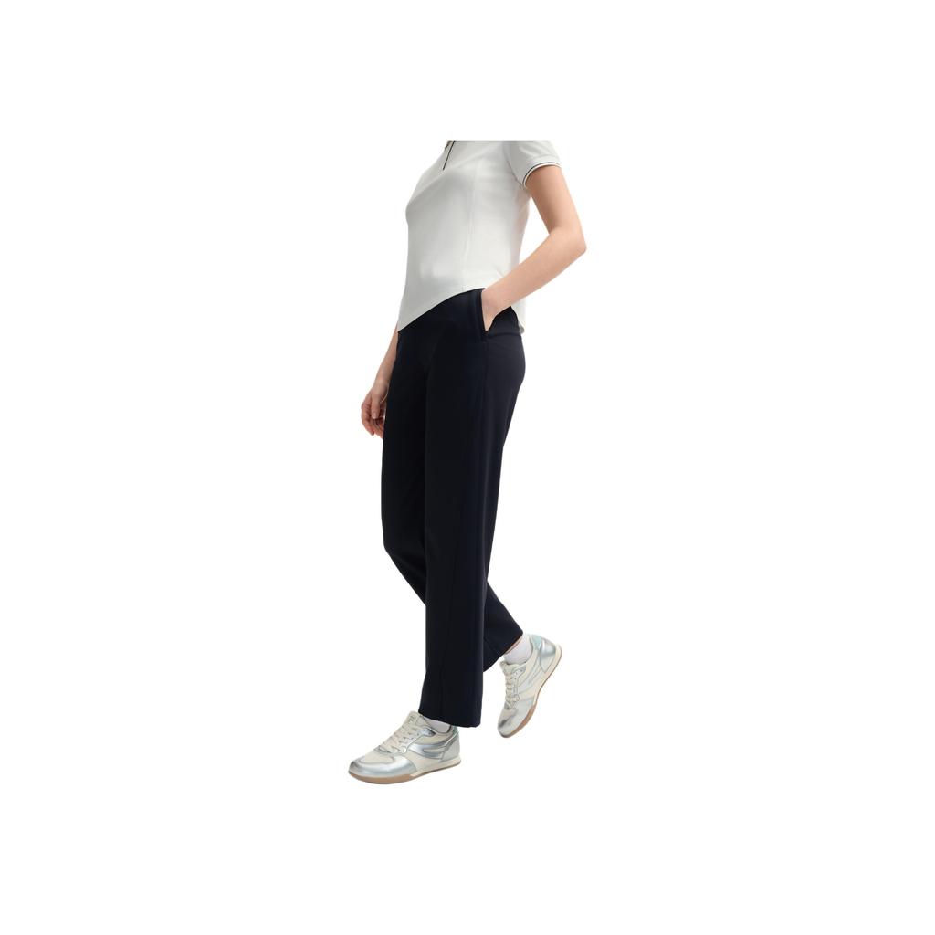 FILA White Series Stretch Twill Soft Durable Breathable Simple Fashion Versatile Straight Leg Knit Sports Pants Women pants F11W523601F-NV