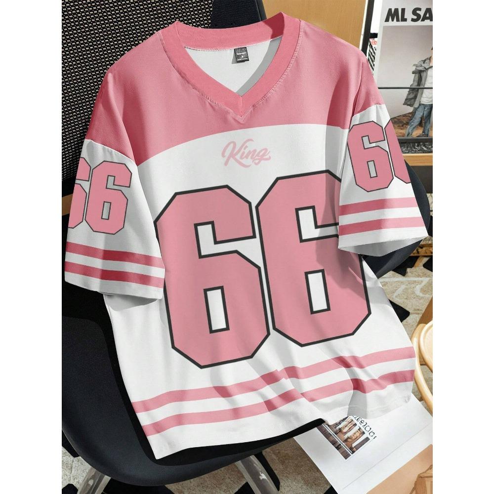 

Летняя модная женская одежда № 66 футболка с V-образным вырезом повседневная спортивная футболка с коротким рукавом Harajuku для пар свободная уличная футболка M