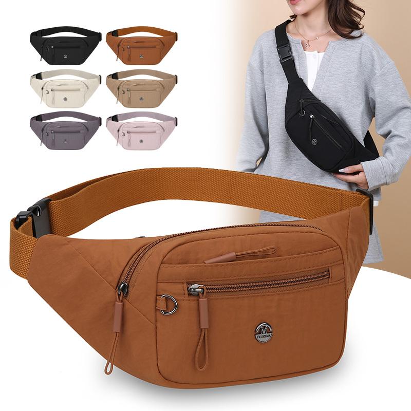 Damen Wasserdichte Nylon Verstellbare Gürteltasche Umwandelbar Große Kapazität Crossbody Brusttasche für Outdoor-Aktivitäten