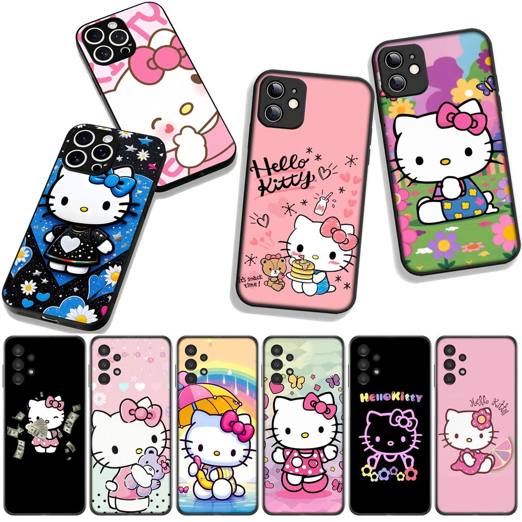 Cover for Apple iPhone 16 15 14 Plus 13 12 Mini 17 Pro Max + ProMax 16E Air Phone Case Hello Kitty Cat PInk