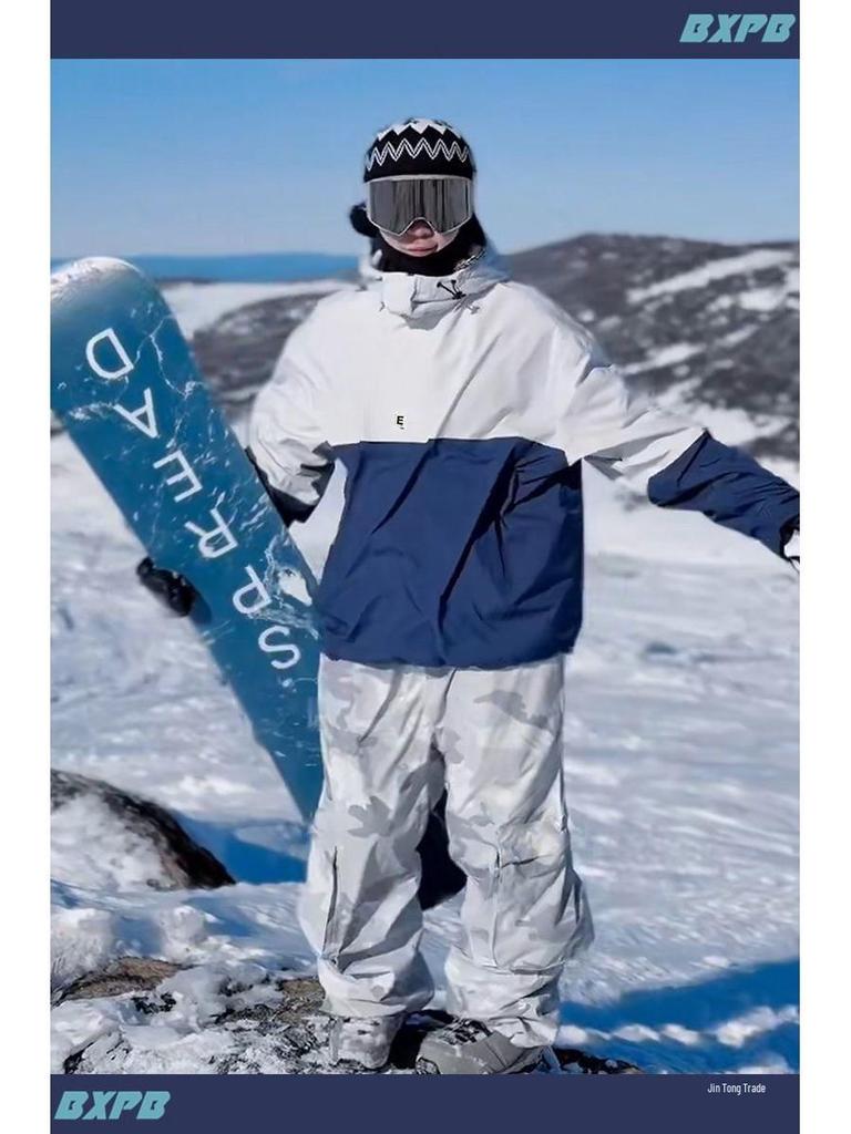 Northeast Outdoor Unisex Velvet Ski Suit: Windproof, Waterproof, Wear-Resistant, Warm Winter Snowsuit